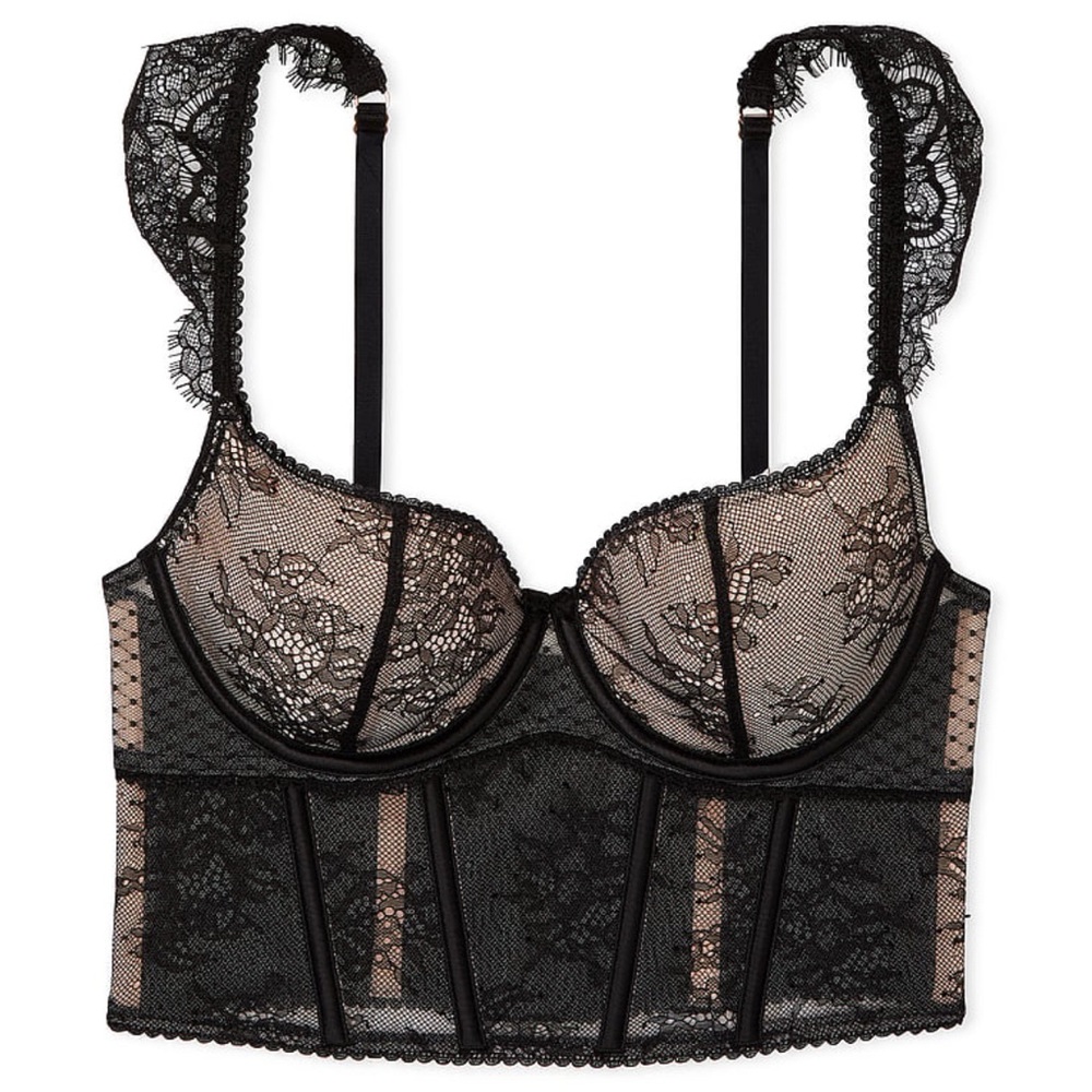 Victoria’s Secret dream angels lace cap sleeves corset top